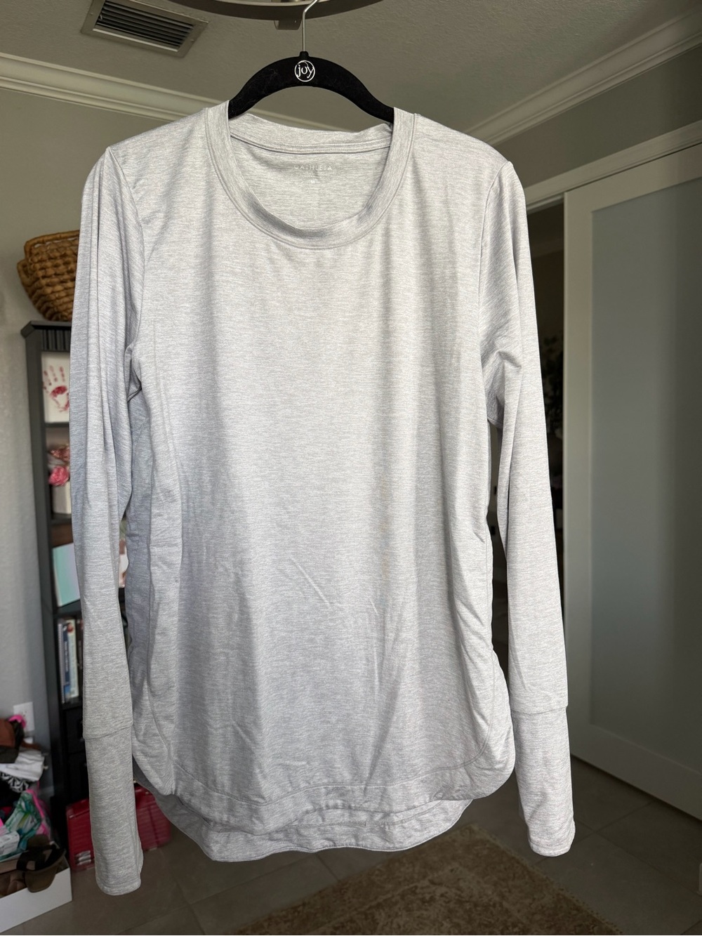 Athleta Pima cotton (butter) Light Gray Long Sleeve Tee